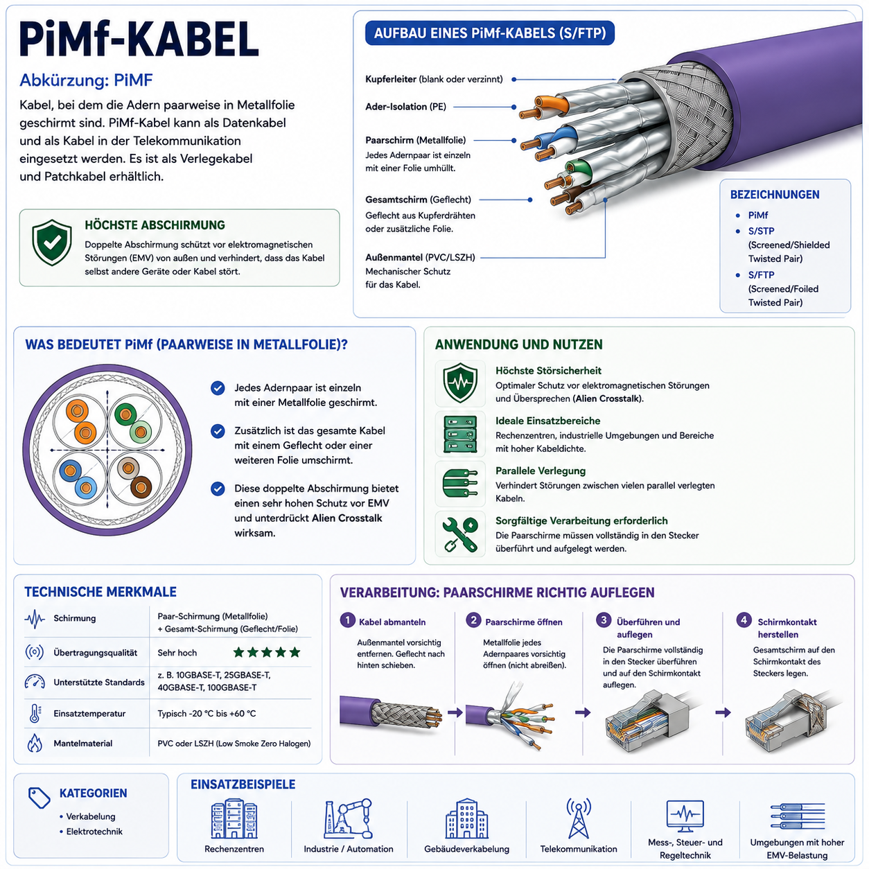 PIMF-Kabel grafische Übersicht