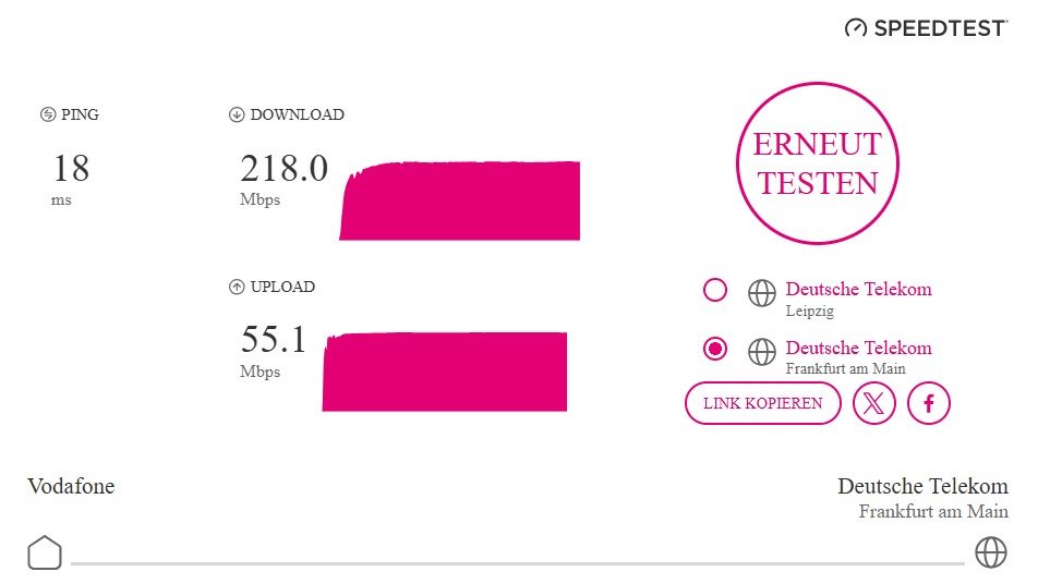 Speedtest der Telekom